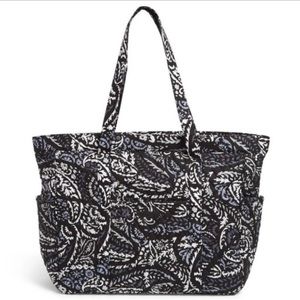 Vera Bradley Get Going Tote Travel Bag Quilted Paisley Noir NEW WITH TAGS $139